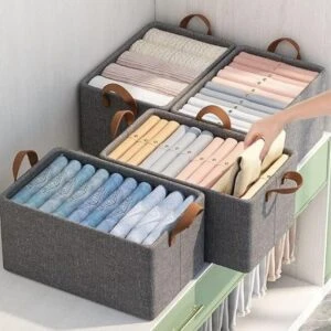 Foldable Clothes Organizer Handle Foldable Storage Basket (ST-101)