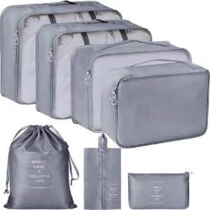 7 in 1 Bag Polyster 7 set Travel Organizer Bag Full Set (ST-101)