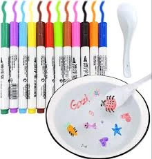 Water Floating Pen Pack Of 12 Pieces With Spoon(ST-101)